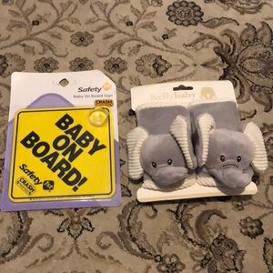 Baby car kit including baby sign and belt covers